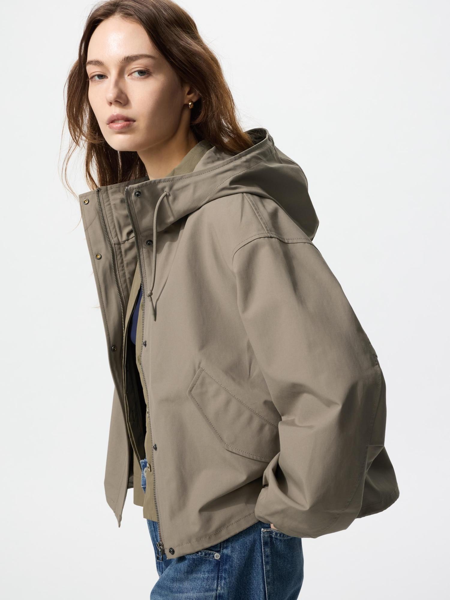 

Короткая парка из смесового хлопка Uniqlo 33 KHAKI/S