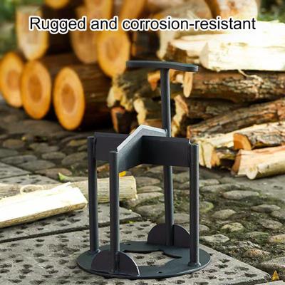 Holzspalter aus Metall, robuster Holzspalter aus Kohlenstoffstahl, manueller Anzündespaltkeil, für Outdoor-Camping, Kochen, tragbares Brennholzspaltwerkzeug