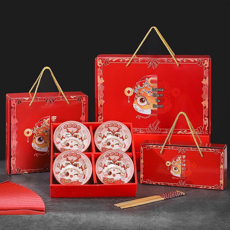 HouLiao New Year Ceramic Tableware Gift Set
