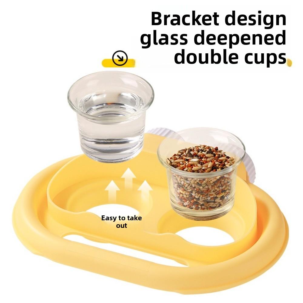 Abnehmbare Vogelwasser- und Futterschale Fleckenbeständige Vogelkäfigschale Praktischer Papageienfutterspender Voliere