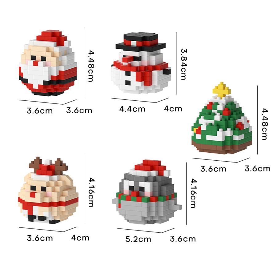 Christmas Toys Mini Santa Claus Building Blocks Micro Bricks Educational Toys For Kids Christmas Gifts