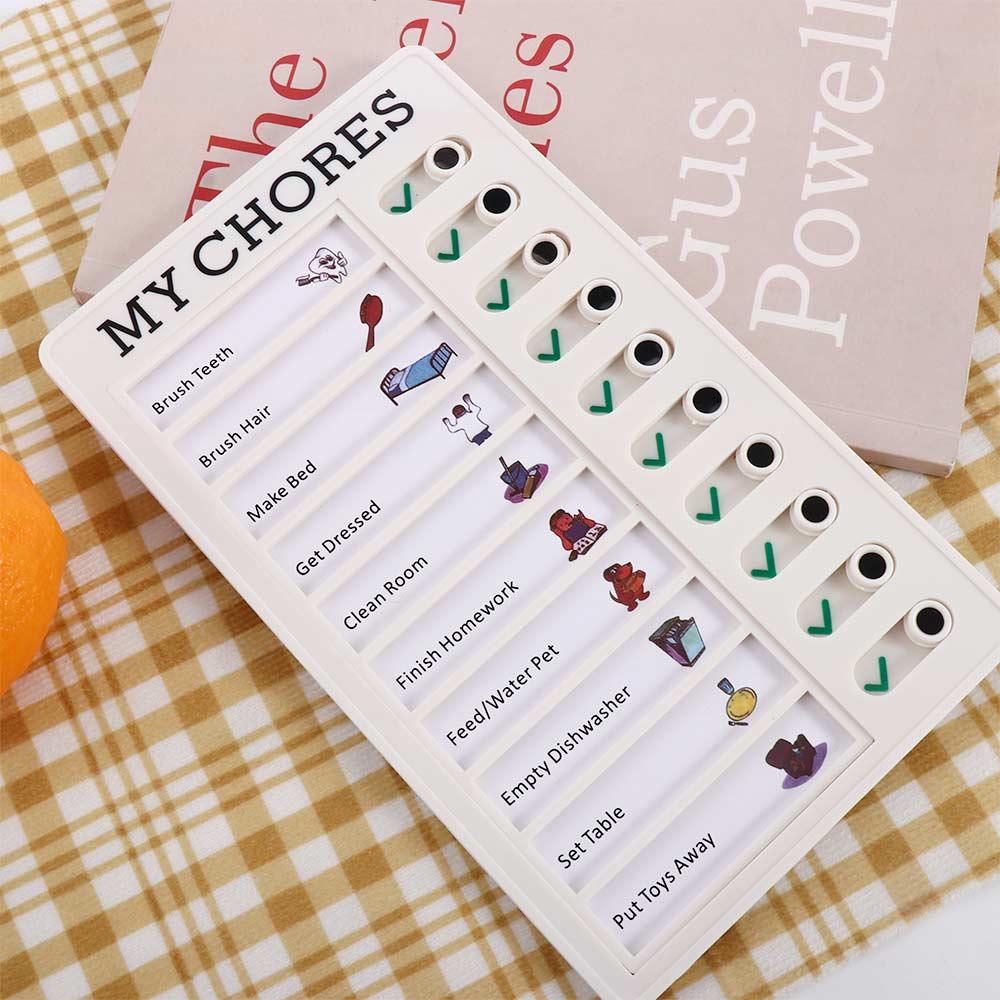 Memo Plastic Board Children's Self-discipline Punch Card Student Message Checklist Chore Chart