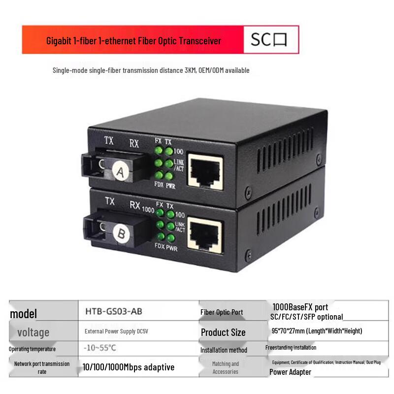 Tanhu Fiber Optic Media Converter