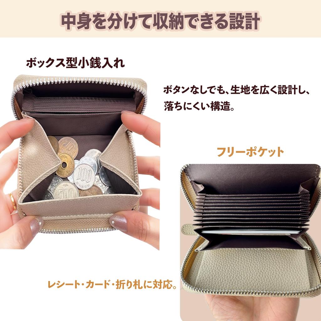 KYAN Mode Echte Leder Mini Geldbörse, Kompakt, Leicht, Großes Fassungsvermögen, Akkordeon-Stil Kartenetui, Zweifach faltbare Geldbörse, Scheinfach, Münzfach,