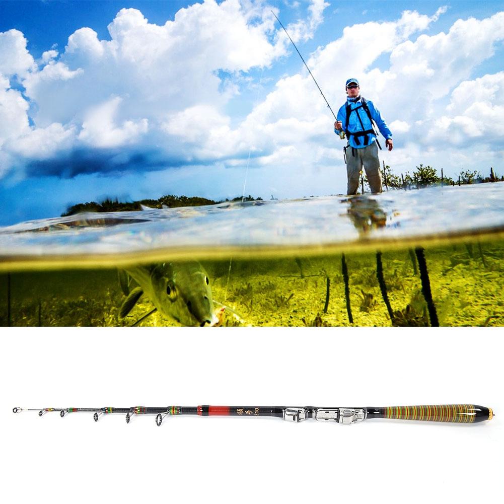 Fishing Rod Telescopic Carbon Sea Rod Portable Spinning Hand Fishing Accessory