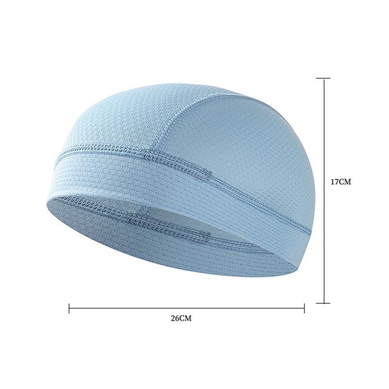 Unisex Cycling Cap Quick Dry Breathable Mesh Moisture Wicking Under Helmet Beanie Inner Lined Dome Summer Simple Sport Cap