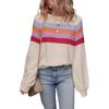 2025 Autumn Women's Dopamine Print Round Neck Pullover Sweater - European & American Style