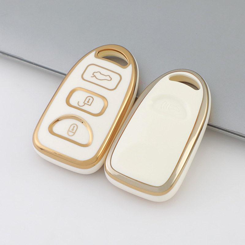 Gold Edged Car Key Case for New Kia Models
