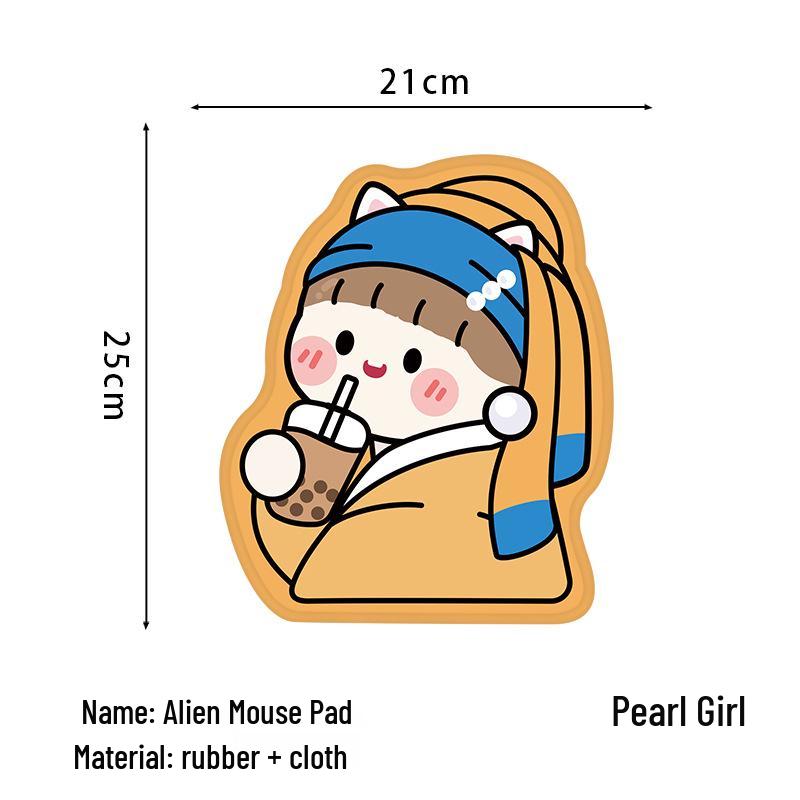 Cute Pink Cartoon Mouse Pad - Non-slip Soft Pad for Notebooks & Keyboards