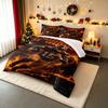 "Dynamic Football Player with Fiery Background - Bedding Set (1 Duvet Cover, 2 Pillowcases, Duvet Not Included) Sofas"