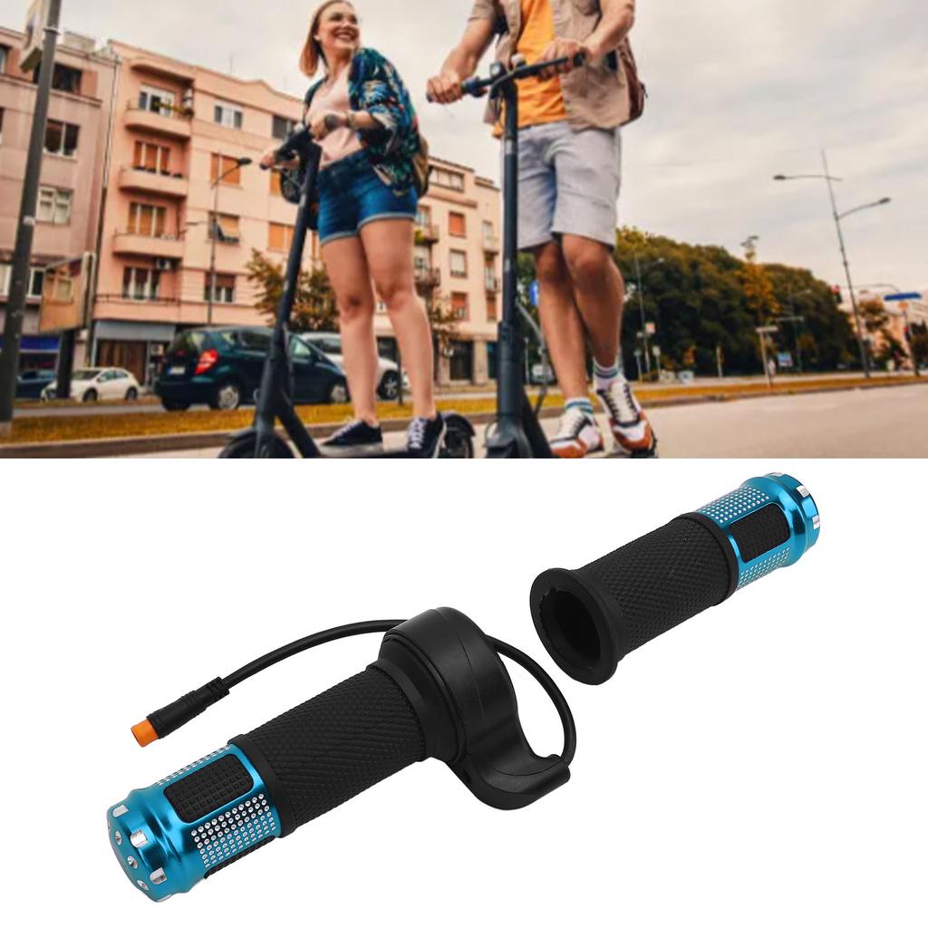 Electric Scooter Throttle Grip Easy Install Aluminum Alloy Electric Throttle Handlebar Enhance Riding Safety for KuKirin