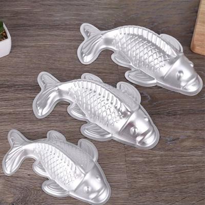 Non-stick Aluminum Fish-Shaped Rice Cake Mold Heat-resistant Realistic Carp Dessert Mould DIY Lightweight Baking Mold