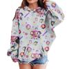Sweatshirts For Teen Girls Hoodies Long Sleeve Drawstring Pullover Cute Printed Hoodie Top