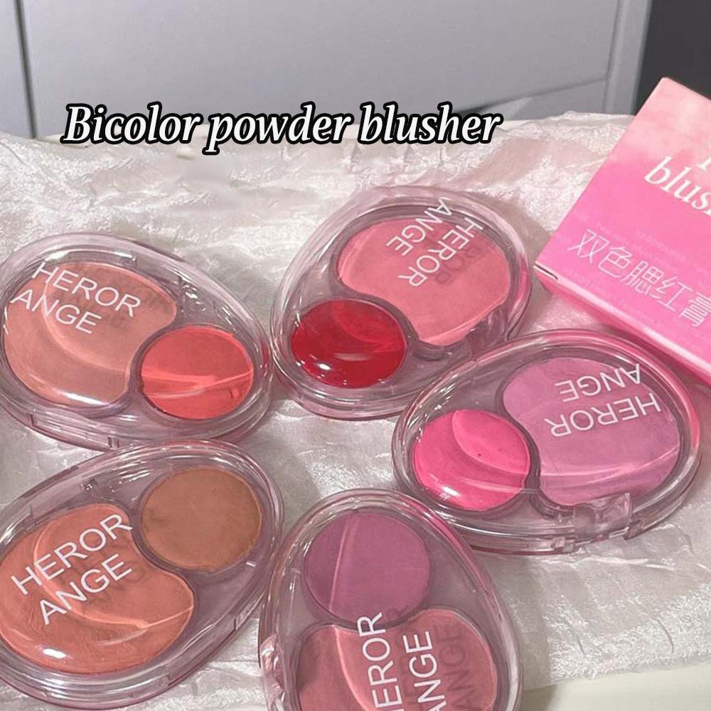 HERORANGE Two Tone Blush Matte Texture Natürlich aufhellende Rouge-Palette
