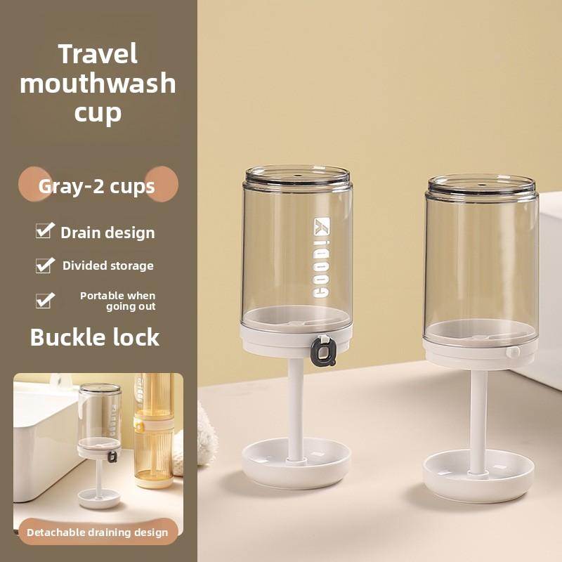 

Портативные дорожные стаканчики для туалетных принадлежностей для пар в роскошном стиле 2 cups серый