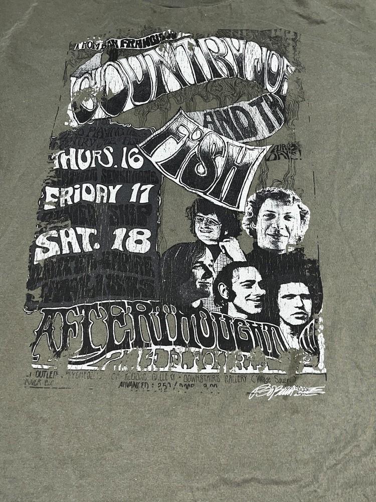 COUNTRY JOE AND THE FISH Band Tour Shirt Military Green Unisex S-5XL 1G0480 Unisex T-Shirt M