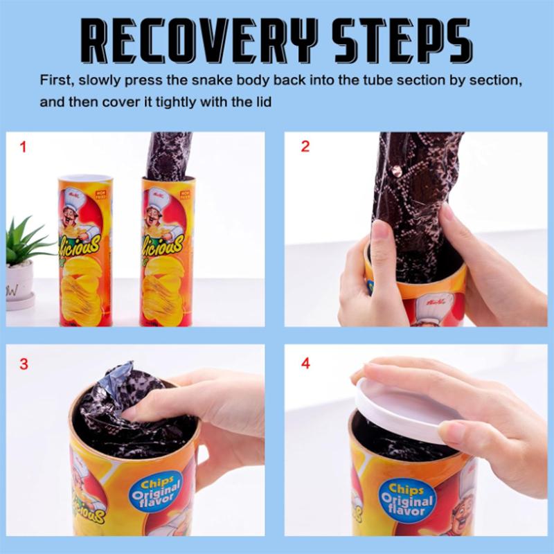April Fool's Day gift parody simulation potato chips bouncing snake startled prank potato chips Halloween party decoration