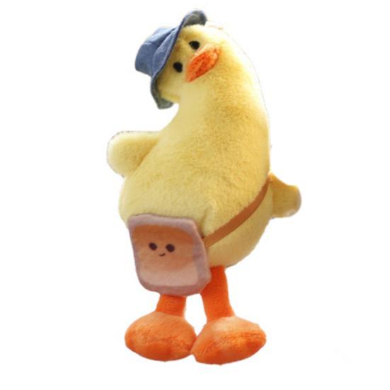 Duck Keyring Smooth Texture Anti-shedding Decoration Tilted Head Duck Doll Keychain Child Gifts