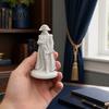 Ozdoba výstavní síně 3D tištěná socha Napoleona s vojenským kabátem, turbánem a svitkem, Vintage historická dekorace na stůl, Matně bílá figurka