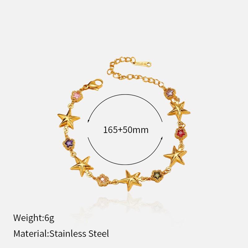 Golden Titanium Steel Electroplated Wind Bracelet Women's Personality Fashion Bracelet Trendy Versatile Accessory