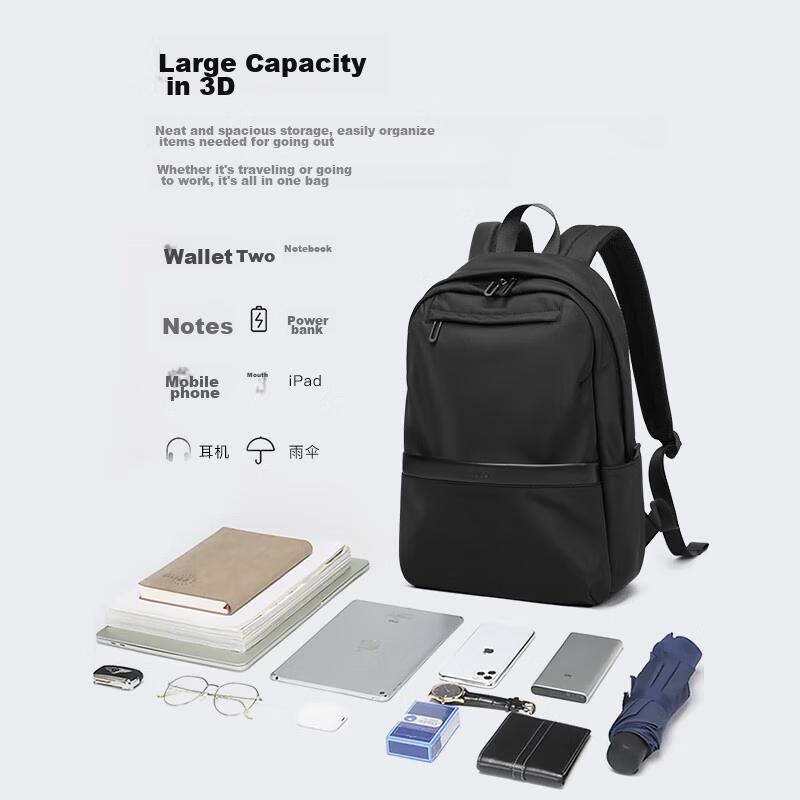 POLO Backpack for Men, Laptop Bag 14/15.6 Inch, College Student Bookbag, Business Travel Notebook Bag