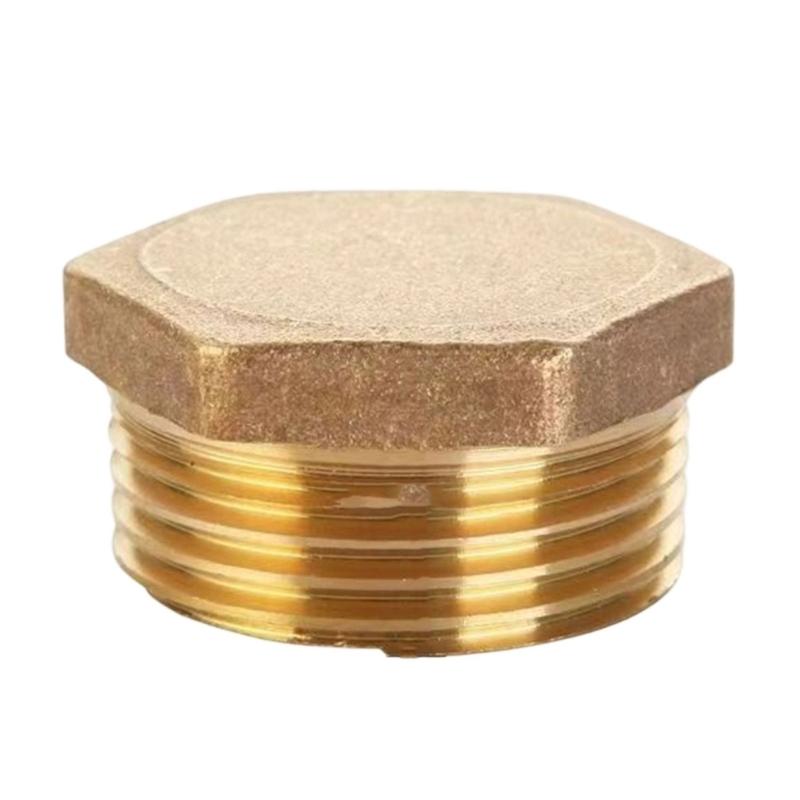 Male Thread Brass Pipe Hexagonal Head End Caps Plug Fitting Coupler Connector Adapters Pipe Plumbing Fitting Adapters