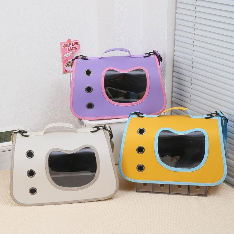 Portable Water Resistant Pet Carriers With Breathable Large Opening For Dog And Cats Adjustable Shoulder Strap Size