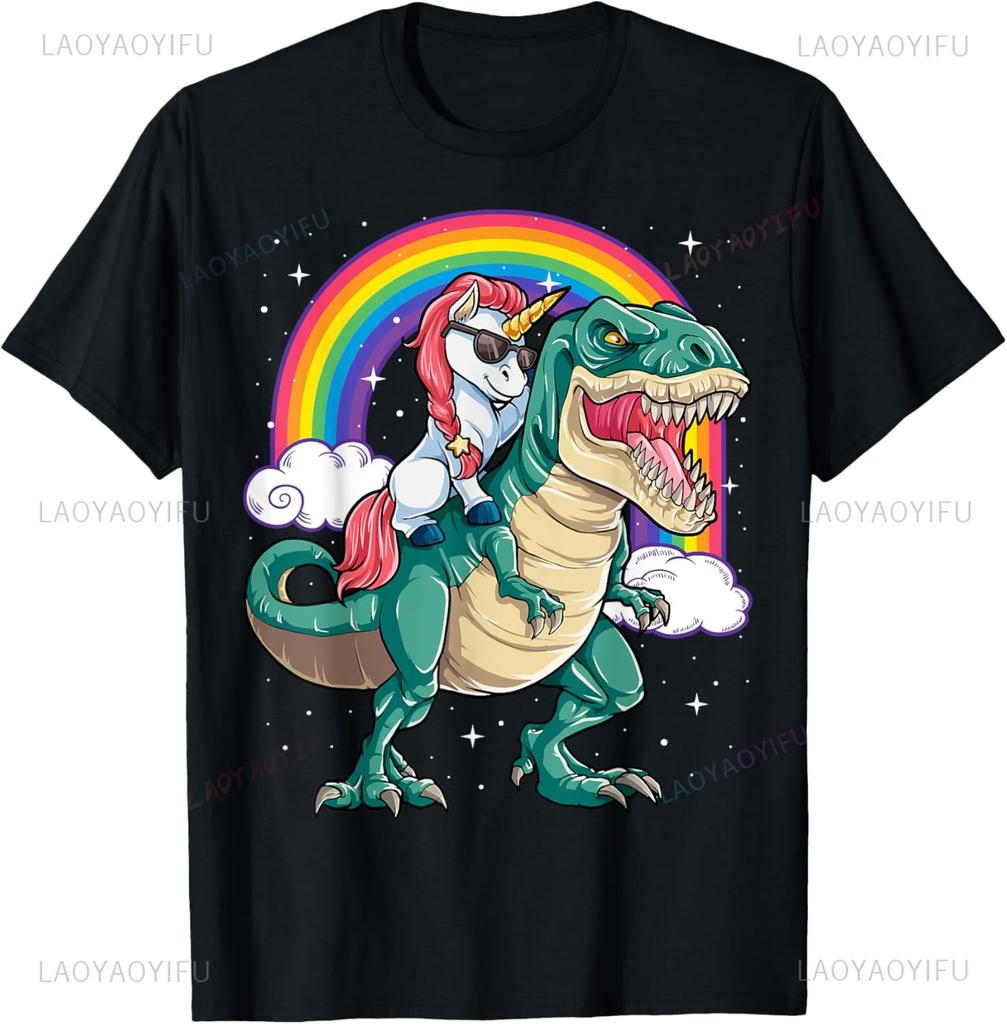 Girls Dinosaur Outfit Dino Lover Cool Toddler Girl Dinosaur Tshirt Harajuku Y2k Printed Tshirt