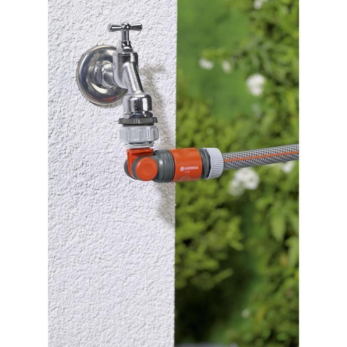 Nez de robinet coudé et articulé gardena - connecteur ogs® - adapté robinet 33,3mm - garantie 5 ans