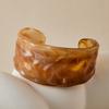 Acrylic Resin Bracelets Gradient Color Opening Bangles Boho Irregular Bracelets  For Women
