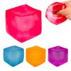 Stress Relief Geometric Solid Toy Frosted 3D Shape Squeeze Sensory Toy Kids Adults Decompression Geometric Block Fidget Toy