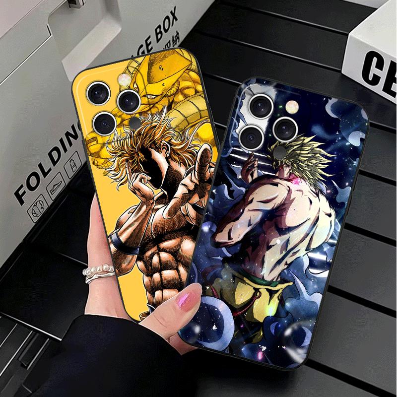 JoJo Adventure Dio Diego Brando Soft Phone Case for iPhone 16 16E 17 Air 15 Pro Max 14 Plus 13 Mini 11 12 7 Black Cover Back She