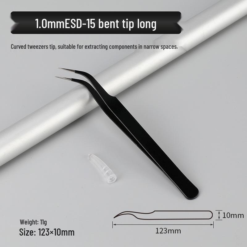 Stainless Steel Anti-Static Tweezers for High-Precision Repair