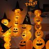 Halloween Pumpkin Lantern Decorations: Light-Up Ornaments for Storefront and Bar Scene Atmosphere
