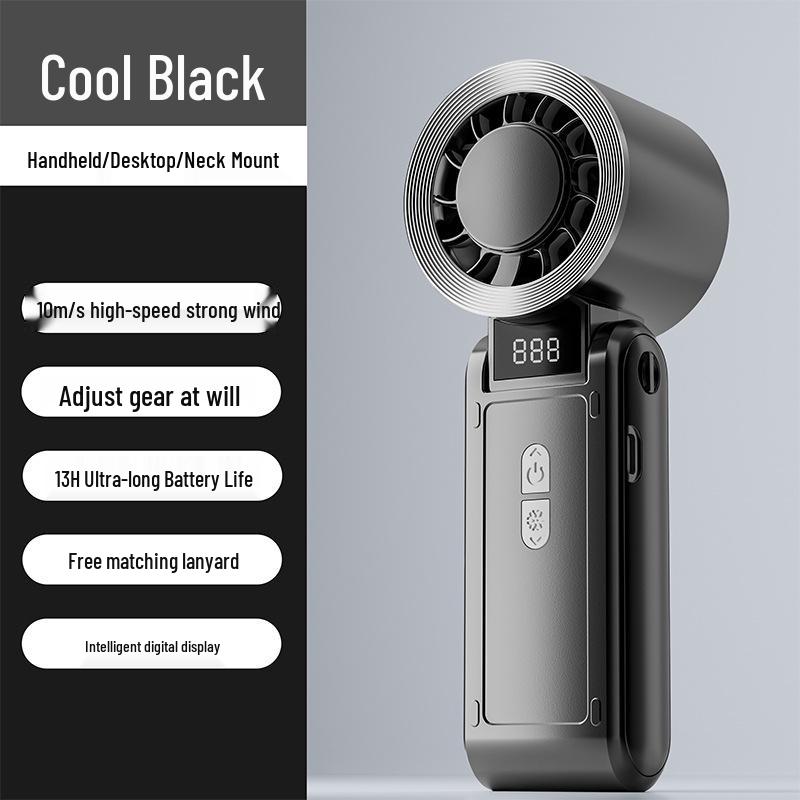 High-Speed Foldable Handheld Fan with 100 Adjustable Gears and Turbo Cooling