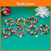 Christmas Santa Claus And Reindeer Beaded Bracelets With Handcrafted Acrylic For Holiday Gift Giving