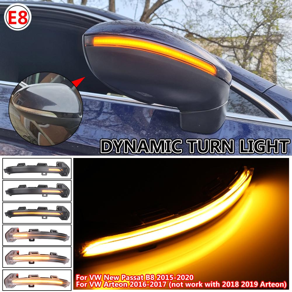 For VW Passat B8 Variant Arteon Rearview Side Mirror Dynamic Sequential Blinker Indicator LED Turn Signal Light 2015 2016 2017