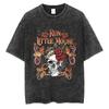 Rose Skull Run Little Mouse Vintage Washed T Shirt Mens Gothic Classic Short Sleeve Tshirts Yk Man Harajuku Clothing Tshirt