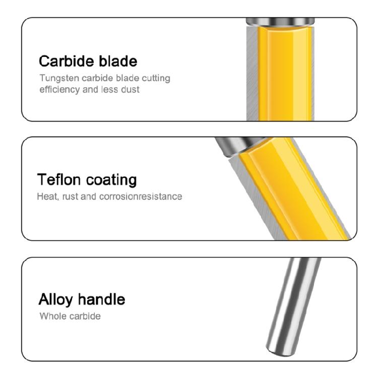 Double Edges Trimming Router Bit With Double Bearing Guide Carbon Steel Body Rust Resistant Finish for DIY Enthusiasts