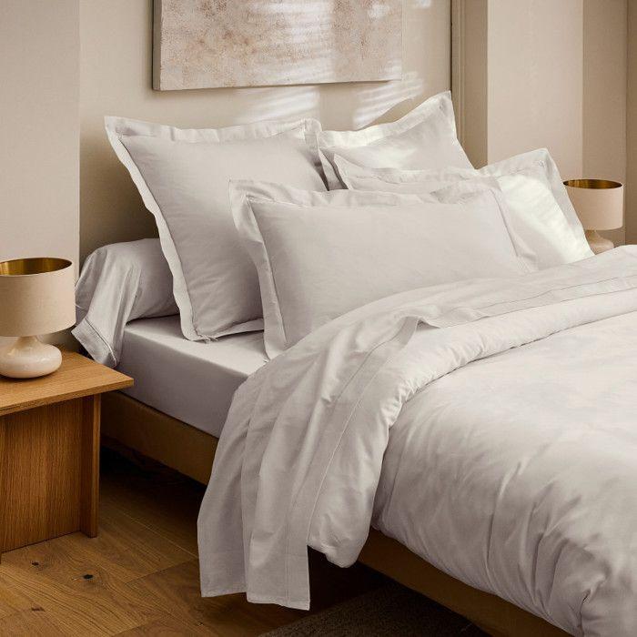 Taie de traversin "Prestige" 100% Satin de coton Peigné 120 fils /cm² Coton Pur - 45x185 - Prestige Sable