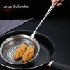 Large Stainless Steel Colander Fine Holes Skimmer Long Handle French Fries Strainer Home Gadget Kitchen Utensils Cooking Tools