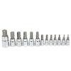 Square Wrench Hex Bit Socket Set 1/4in 3/8in 1/2in Auto Maintenance Repair with Tool Box
