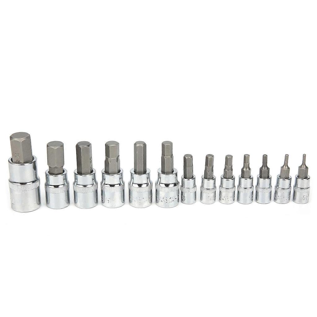 Square Wrench Hex Bit Socket Set 1/4in 3/8in 1/2in Auto Maintenance Repair with Tool Box