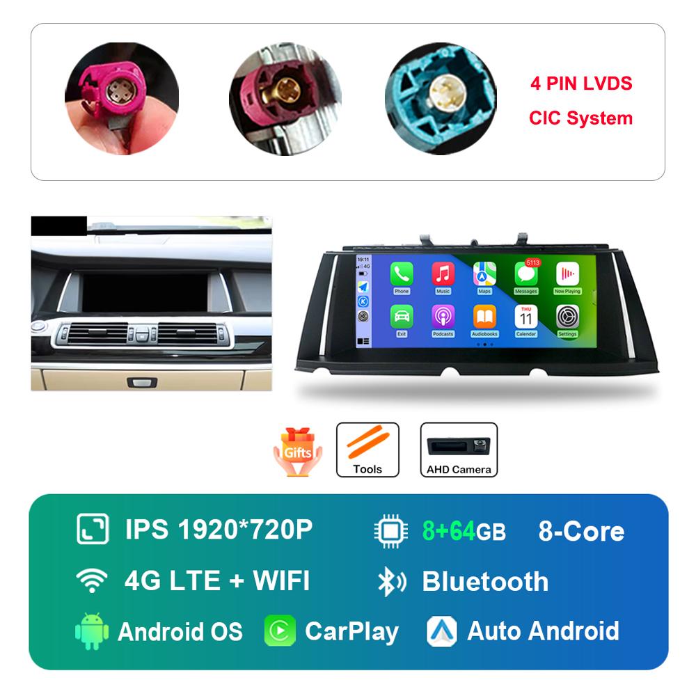10.25 inch Android Car Radio Multimedia Player HD Touch Screen for BMW 7 Series F01 F02 2009 - 2015 CIC NBT System DSP Stereo