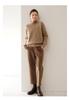 Women's High Neck Cable Knit Cashmere Sweater - Cozy, Loose Pullover for Autumn & Winter