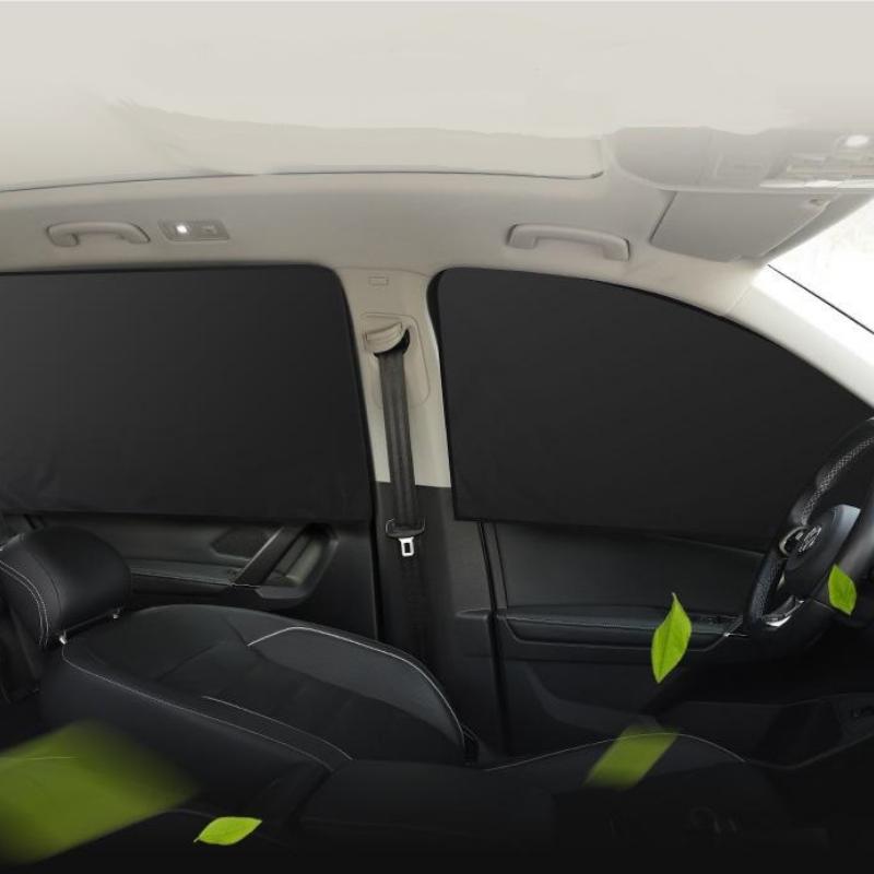 Car Side Window Sun Shade Magnet Privacy Curtains UV Reflection Anti Glare UV Block Summer Sunshade Cover for Front/ Back Window