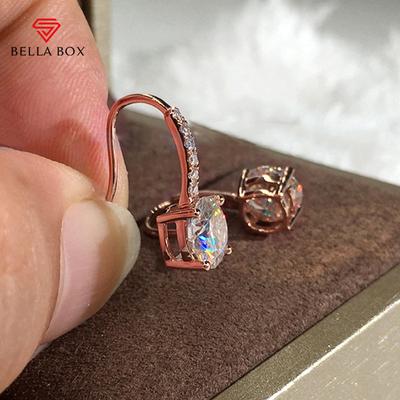 Dazzling Crystal Zircon Women Drop Earring Wedding Engagement Party Versatile Gorgeous Earring Classic Jewelry Best Gift