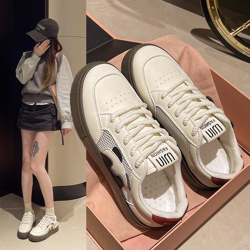 

Женская корейская стильная новая универсальная трендовая дышащая спортивная обувь для отдыха Panda De Training, толстая дорожная обувь для женщин