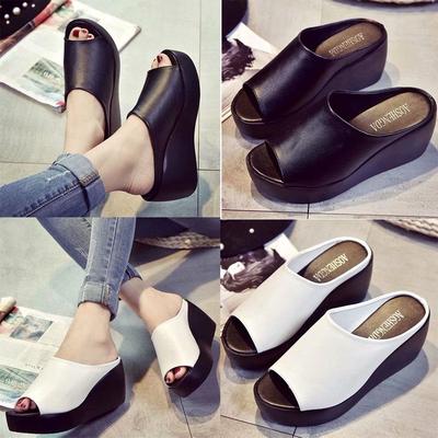 platform slides shoes