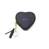 Cute Heart Shaped PU Leather Coin Purse Small Wallet with Tassel Trendy Zip Coin Holder for Girls